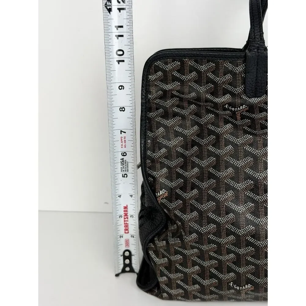Goyard Sac Hardy PM Pet Carrier Noir in Goyardine Coated Canvas B6